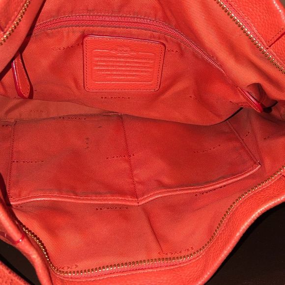 SOLD  COACH Vintage Orange Tangerine Crossbody Briefcase Shoulder Bag - Picture 11 of 16